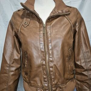 Dollhouse Tan Leather Jacket for Women